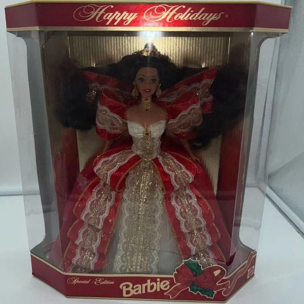 Mattel Barbie 1997 Happy Holidays Barbie, Damaged Box .. otherwise BRAND NEW